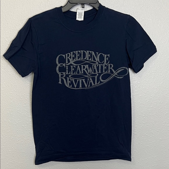 CCR Graphic Logo TShirt Blue Size Small - Picture 2 of 4